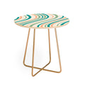 Colour Poems Wavy Retro Stripes II Round Side Table