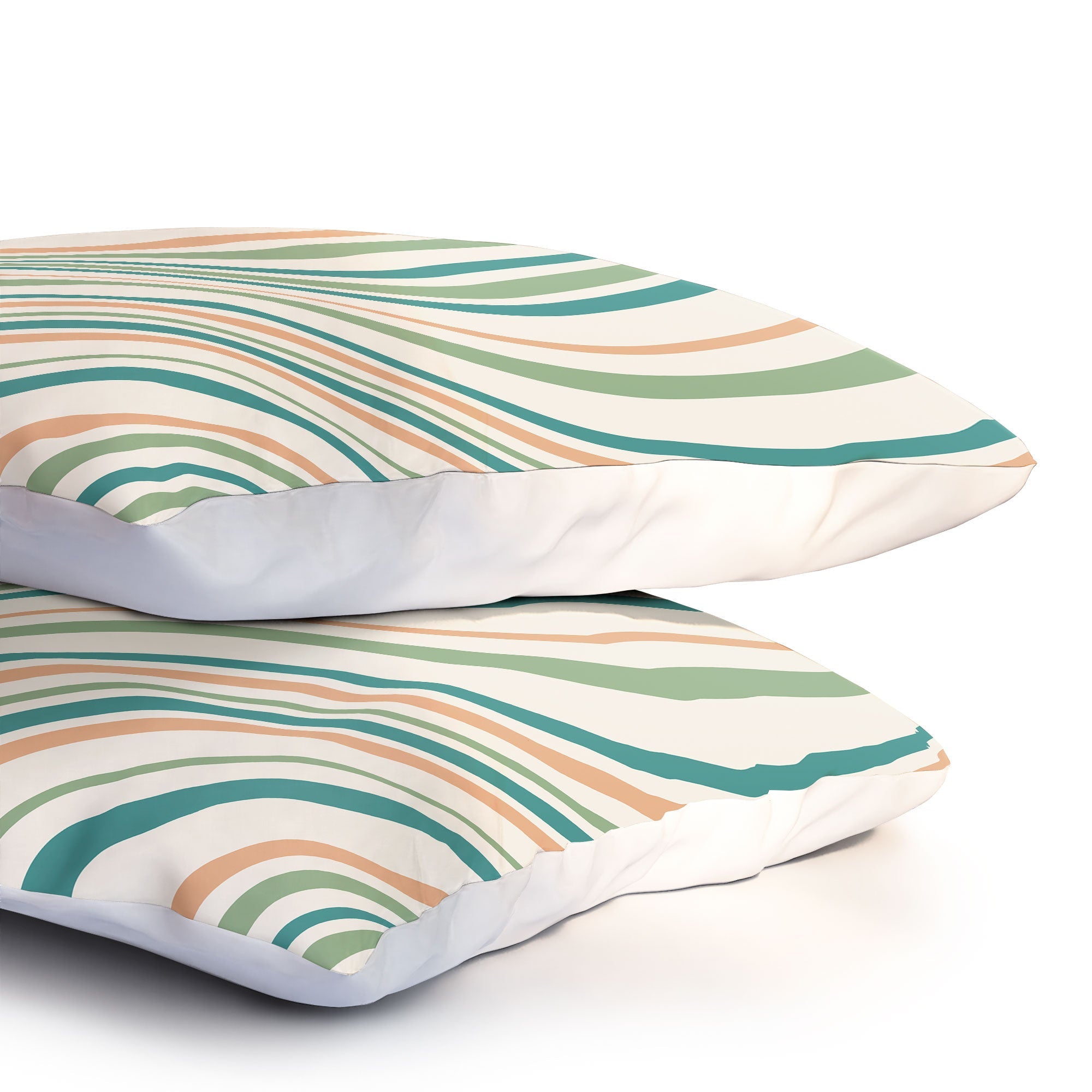 Colour Poems Wavy Retro Stripes II Pillow Shams