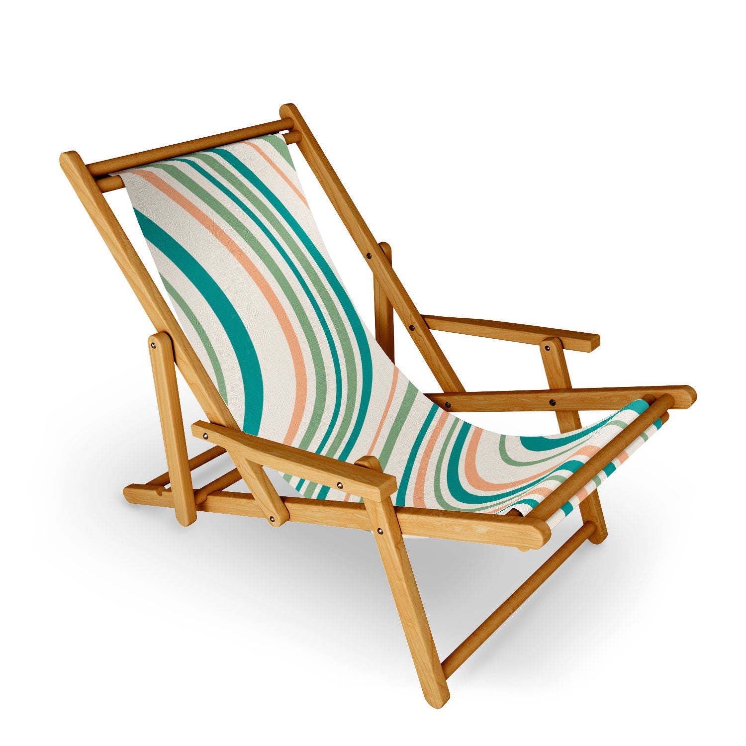 Colour Poems Wavy Retro Stripes II Sling Chair