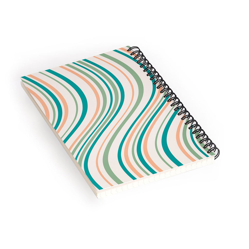 Colour Poems Wavy Retro Stripes II Spiral Notebook