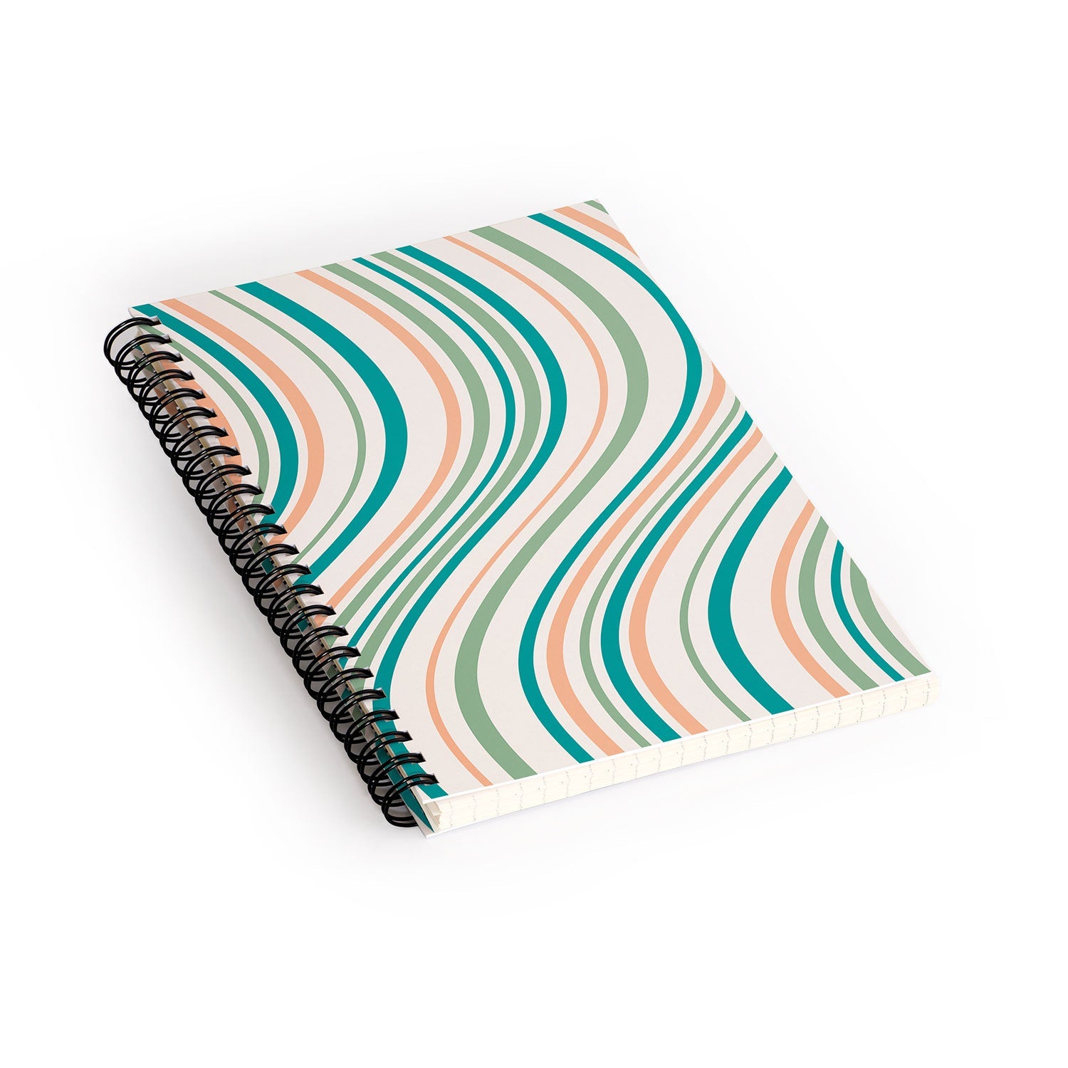 Colour Poems Wavy Retro Stripes II Spiral Notebook