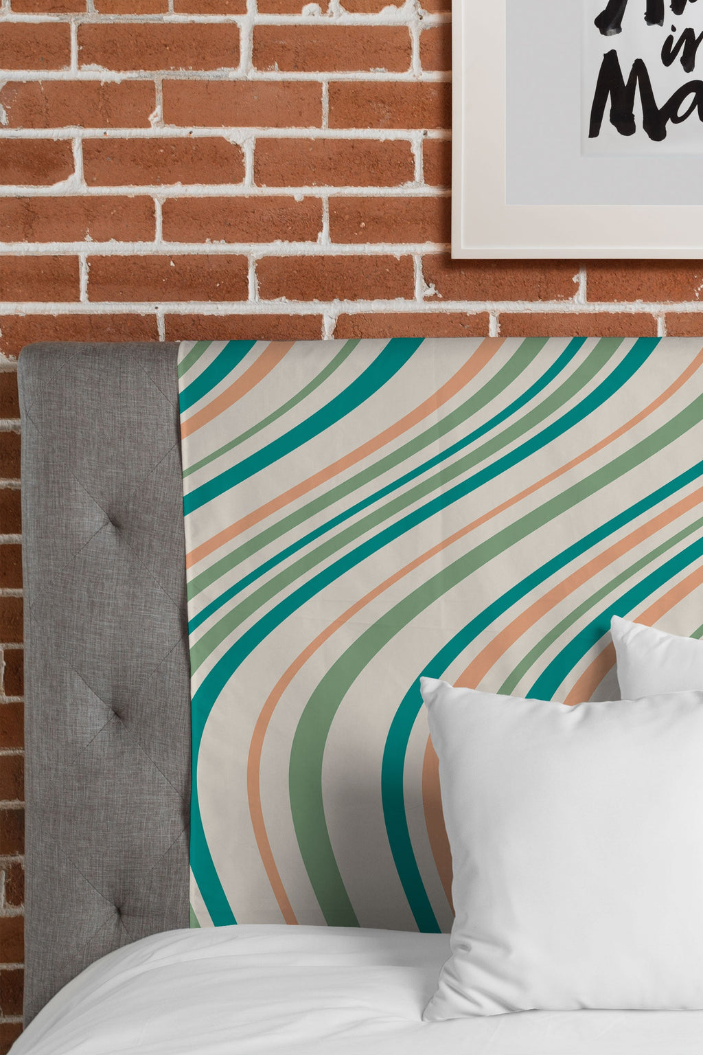 Colour Poems Wavy Retro Stripes II Tapestry