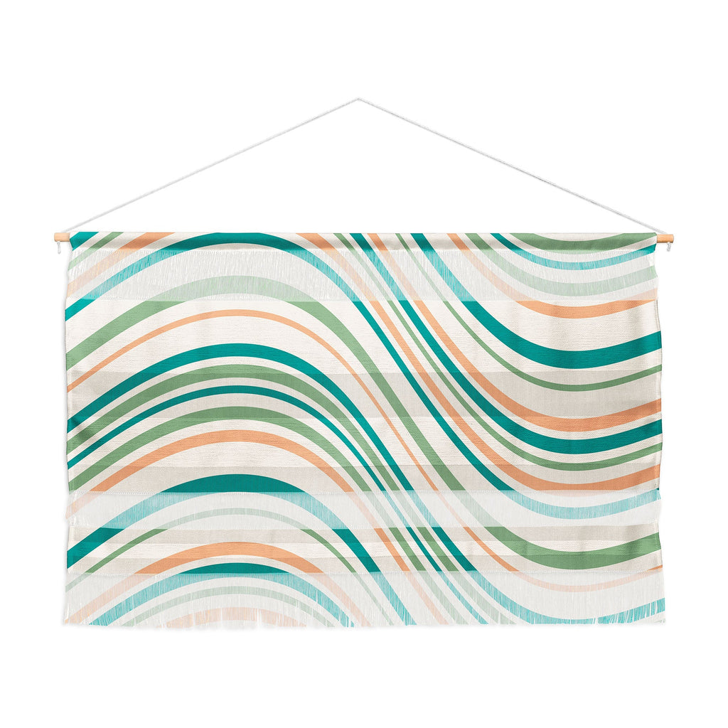 Colour Poems Wavy Retro Stripes II Wall Hanging Landscape
