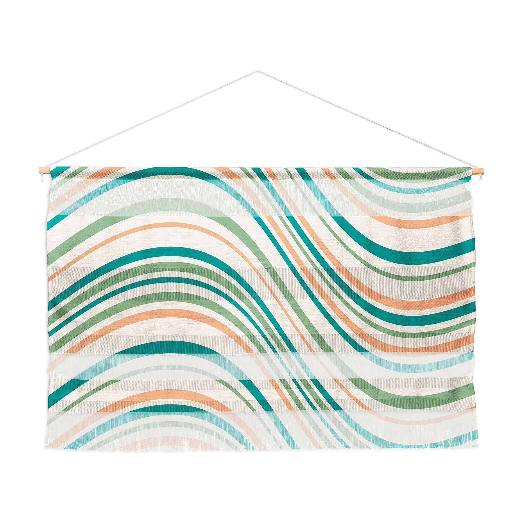 Colour Poems Wavy Retro Stripes II Wall Hanging Landscape