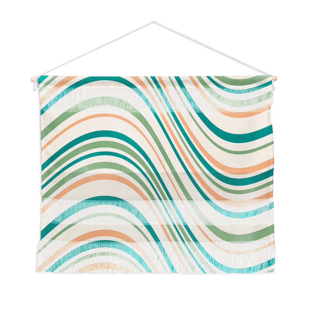 Colour Poems Wavy Retro Stripes II Wall Hanging Landscape