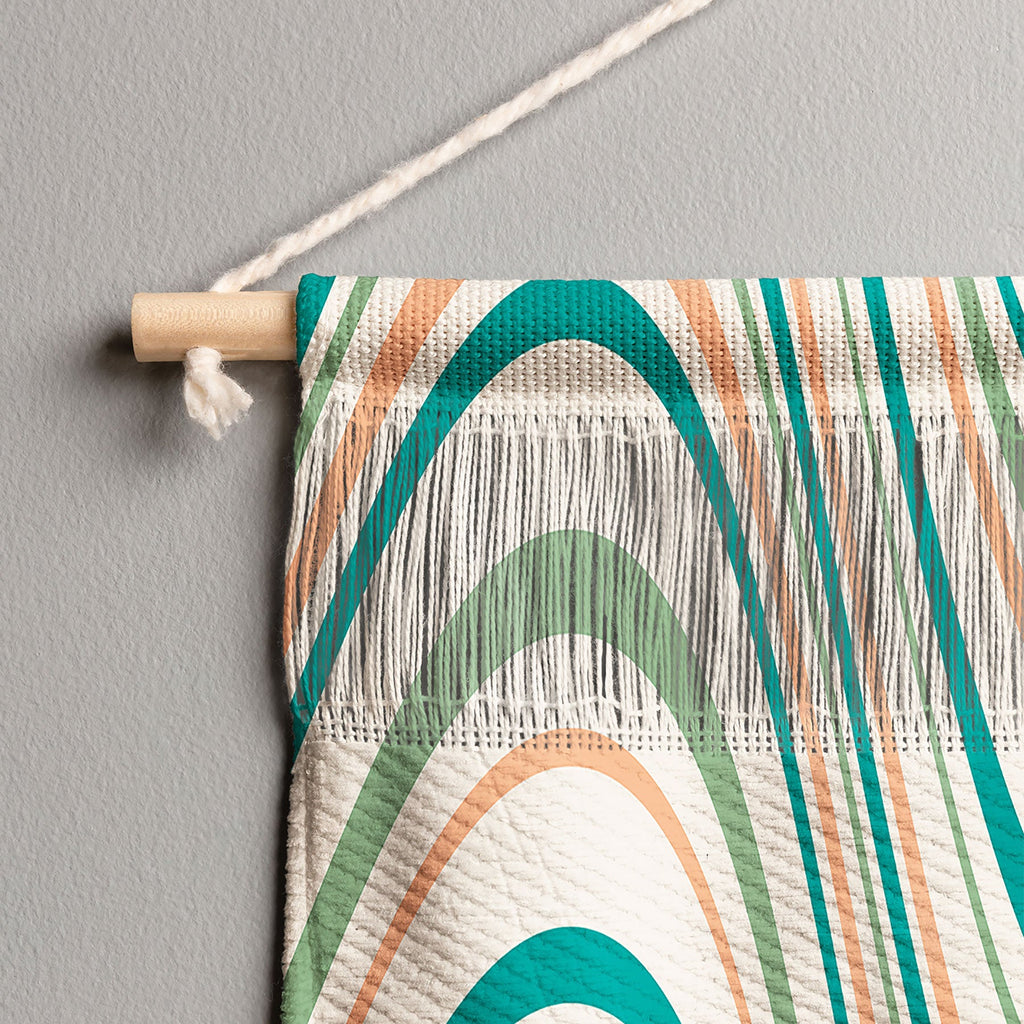 Colour Poems Wavy Retro Stripes II Wall Hanging Portrait