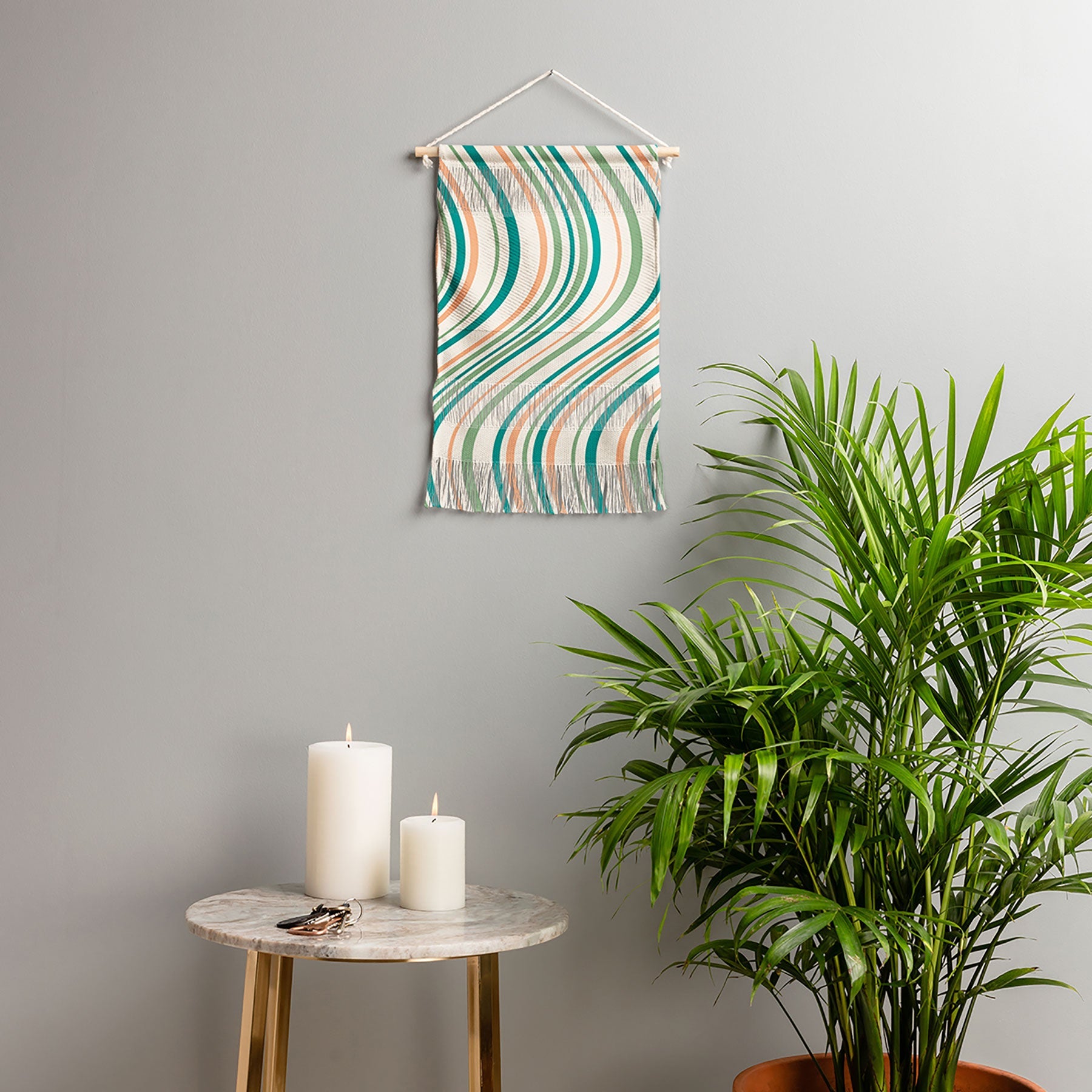 Colour Poems Wavy Retro Stripes II Wall Hanging Portrait