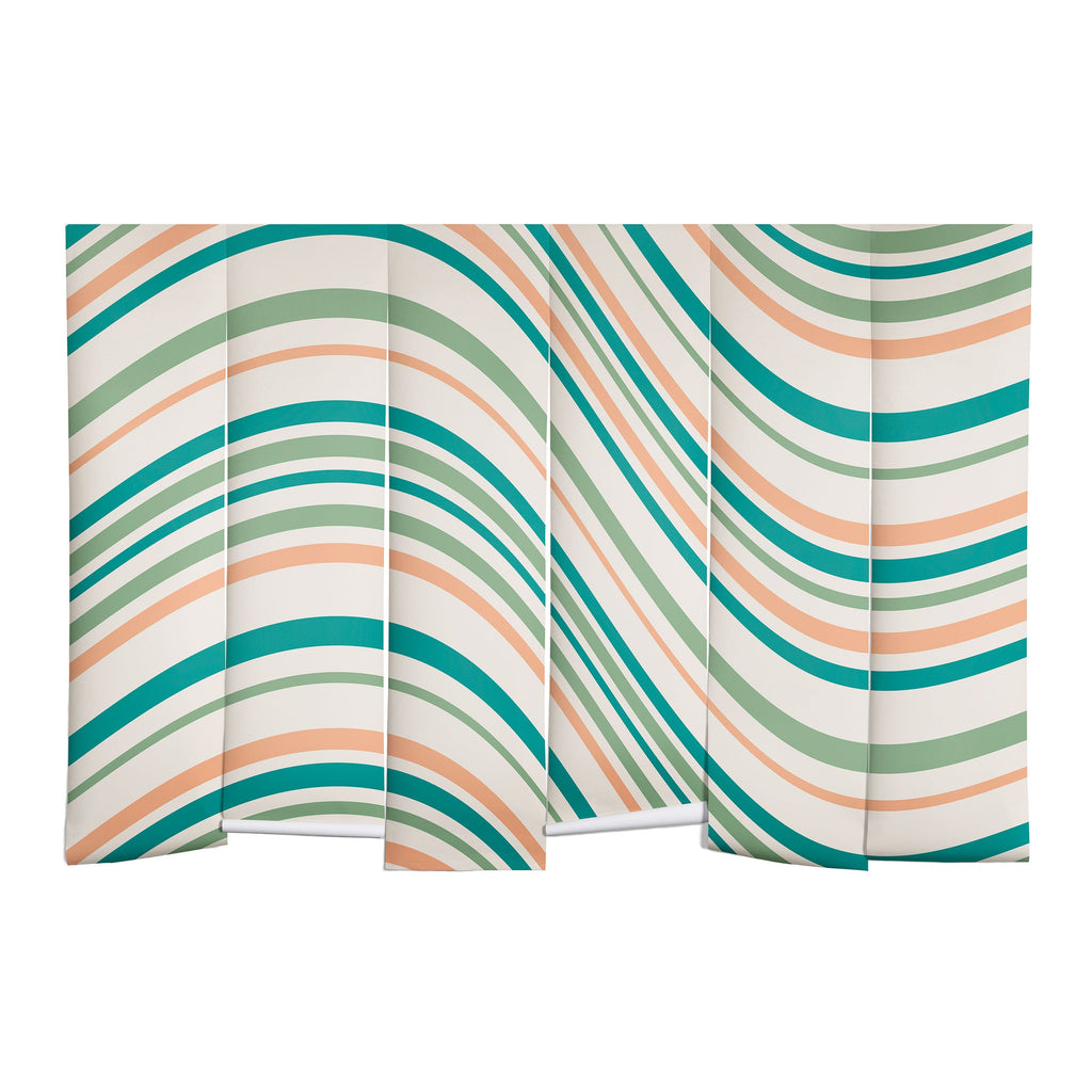 Colour Poems Wavy Retro Stripes II Wall Mural