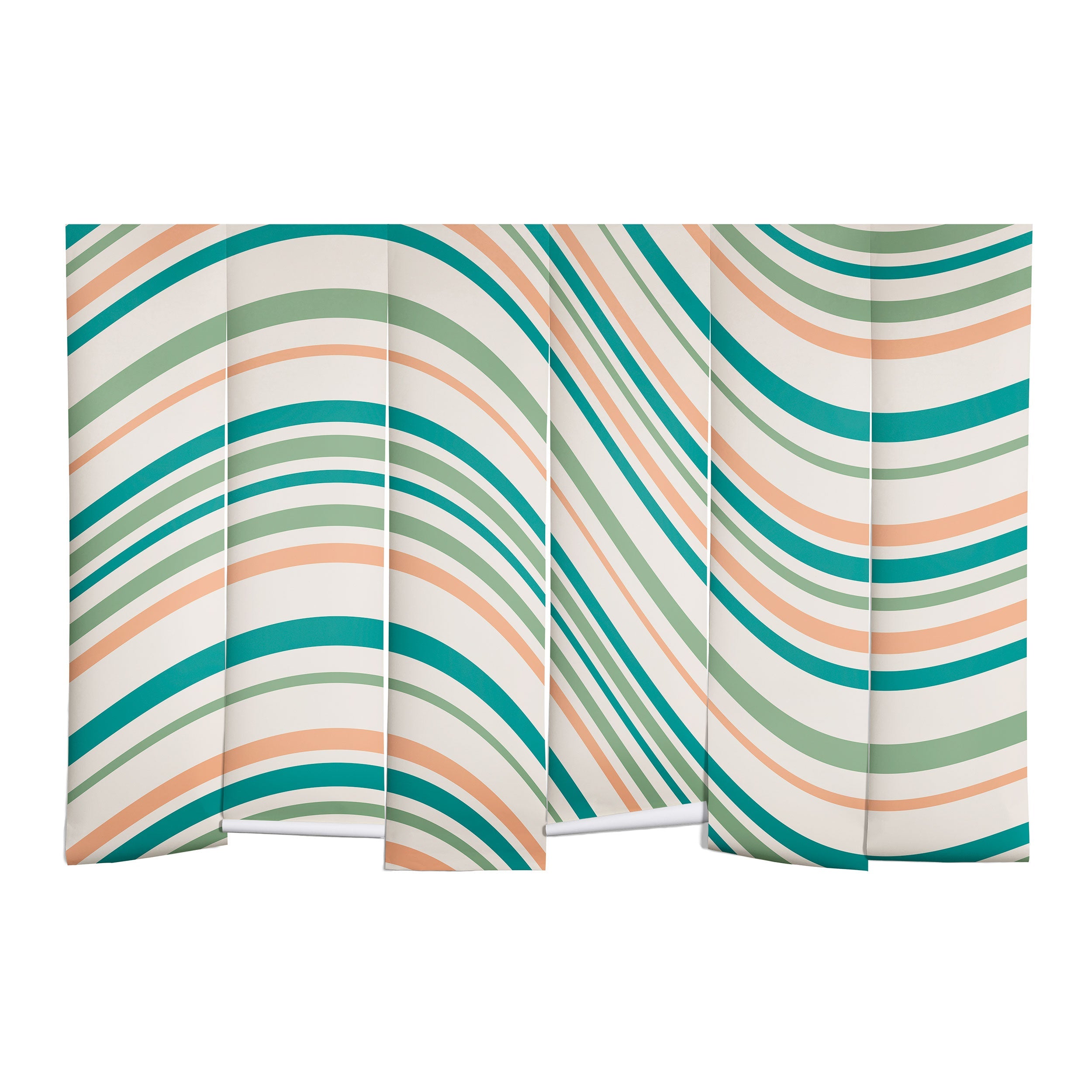 Colour Poems Wavy Retro Stripes II Wall Mural