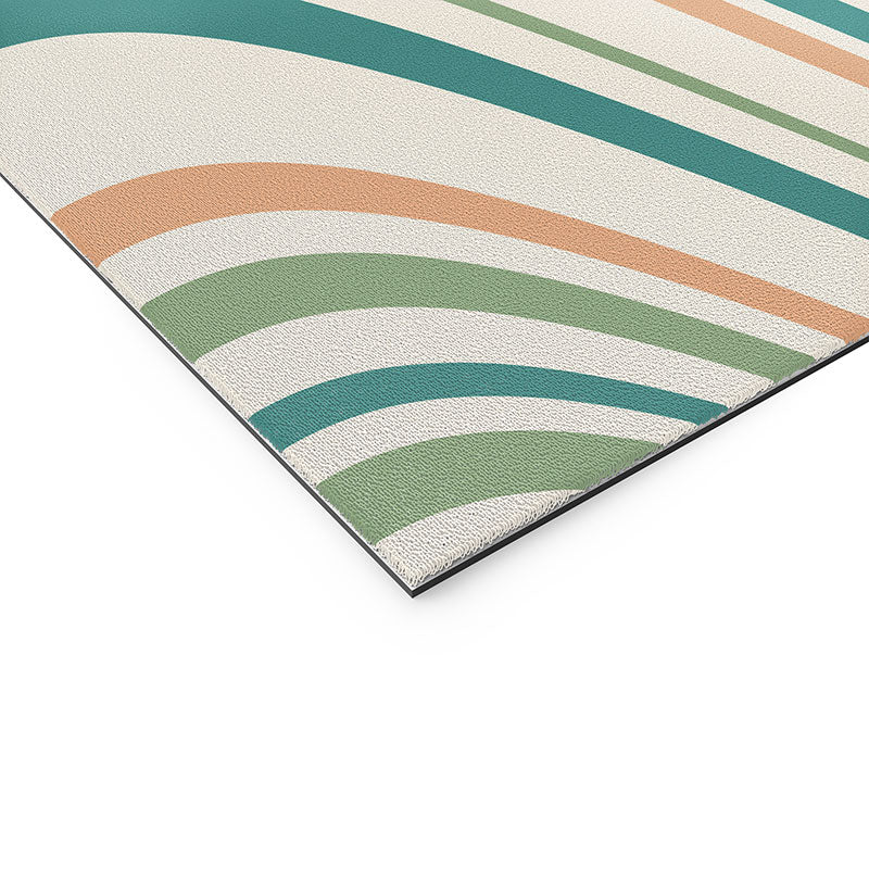 Colour Poems Wavy Retro Stripes II Welcome Mat