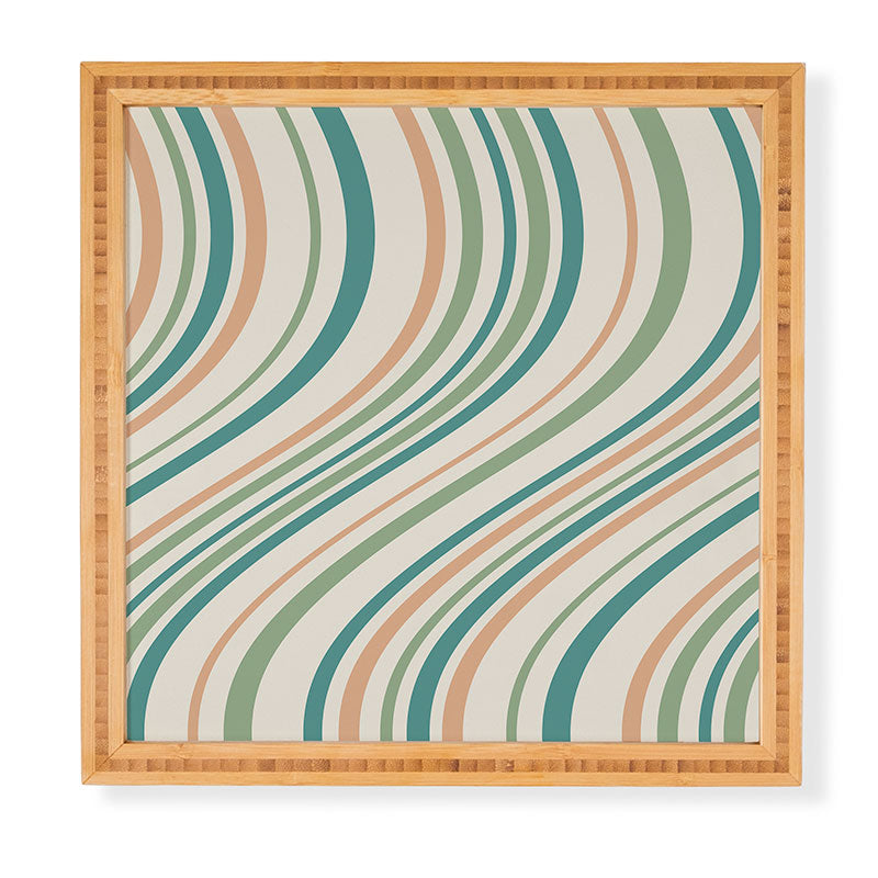 Colour Poems Wavy Retro Stripes II Framed Wall Art