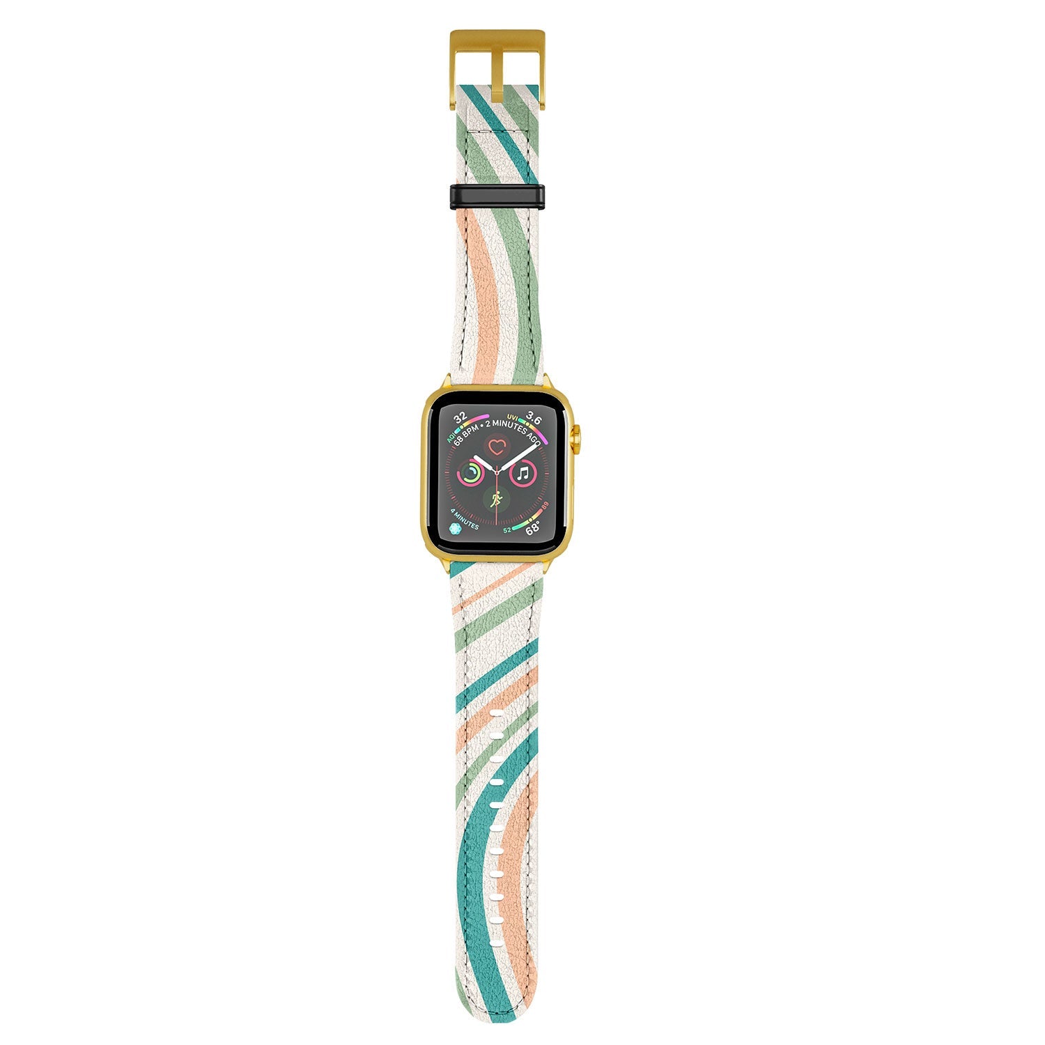 Colour Poems Wavy Retro Stripes II Apple Watch Band