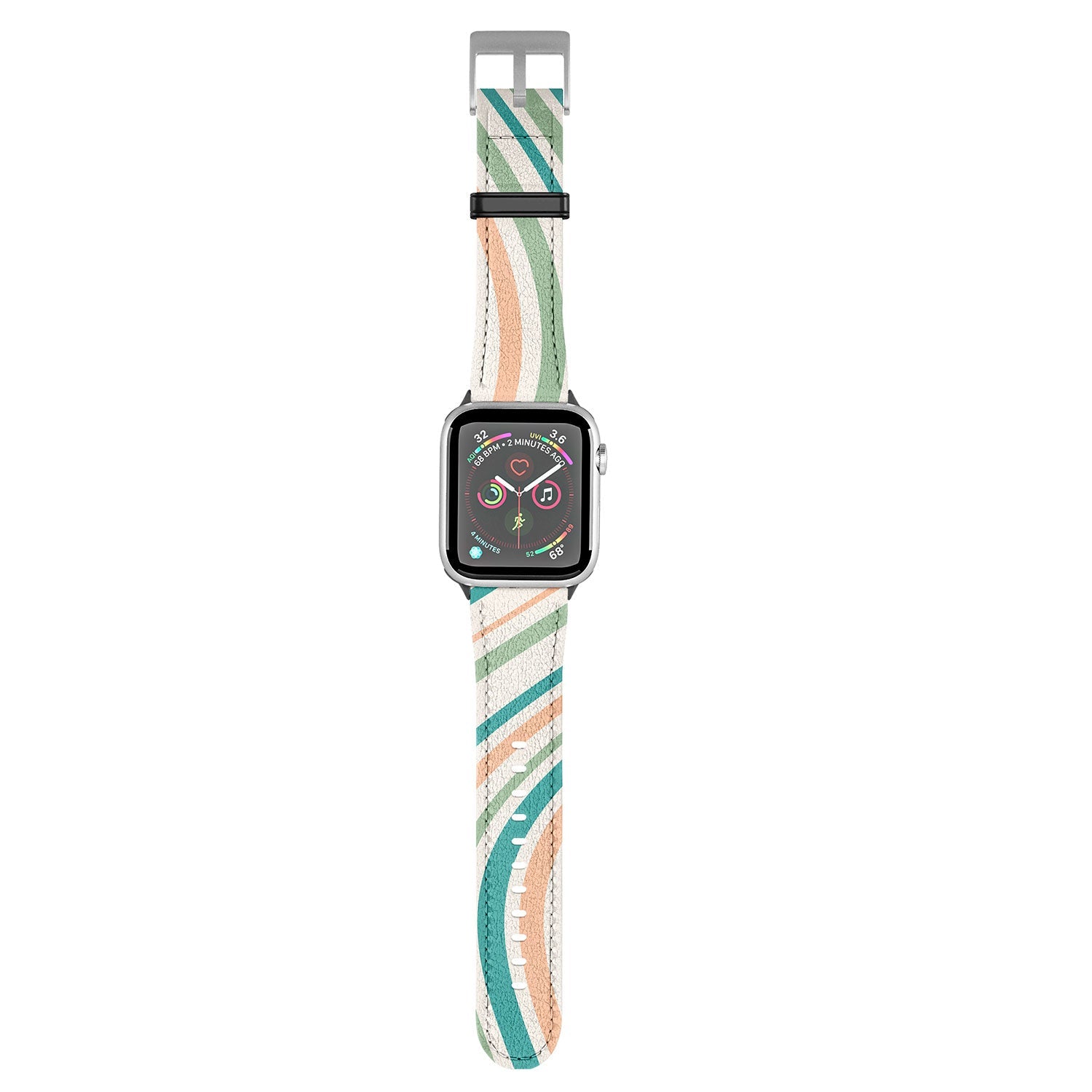 Colour Poems Wavy Retro Stripes II Apple Watch Band