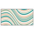 Colour Poems Wavy Retro Stripes II Desk Mat