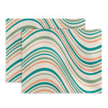 Colour Poems Wavy Retro Stripes II Placemat