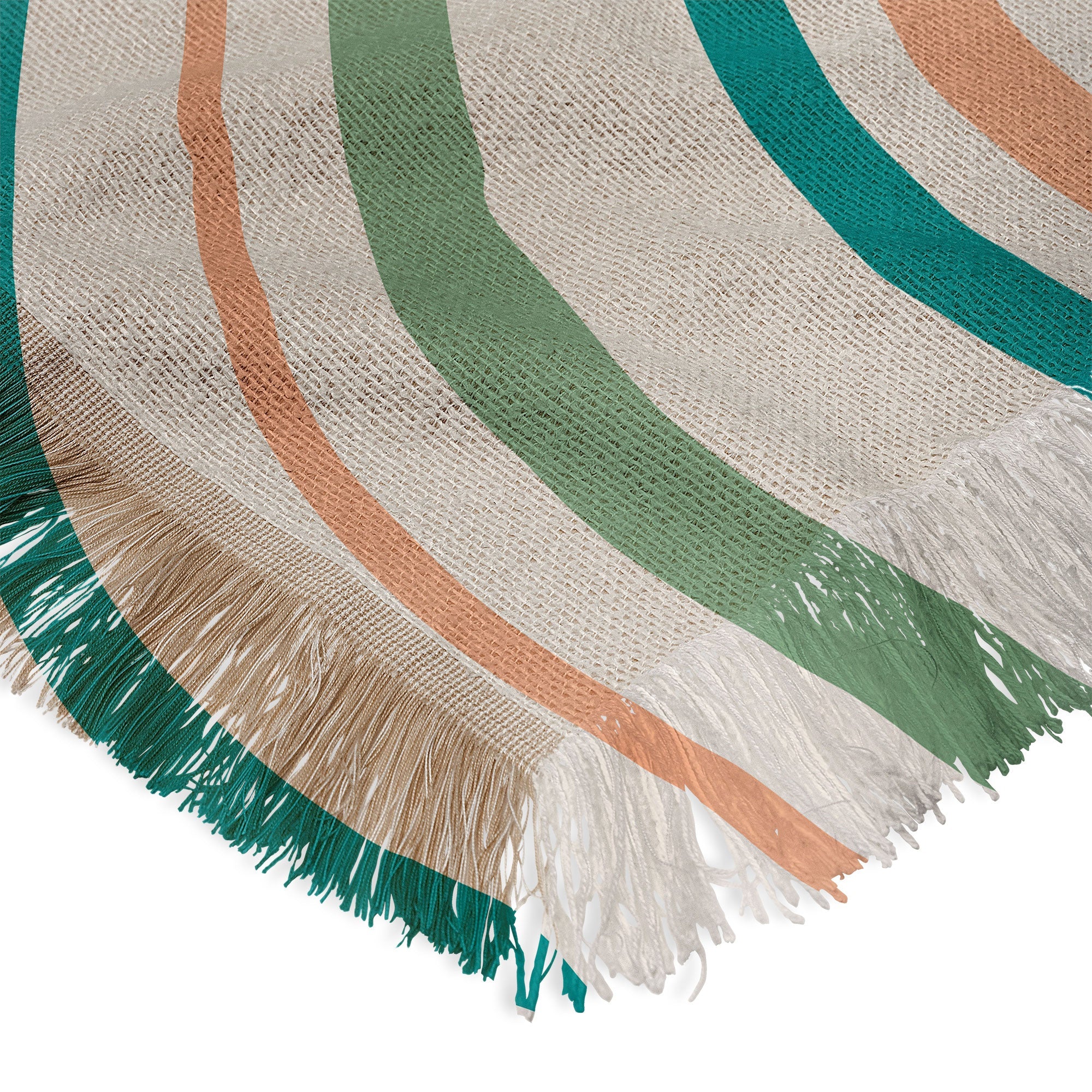 Colour Poems Wavy Retro Stripes II Throw Blanket