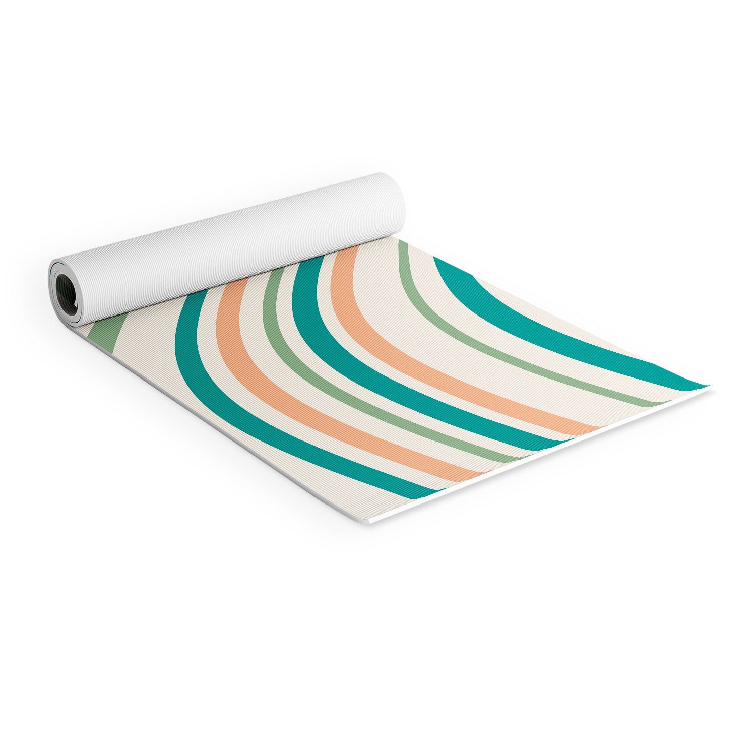 Colour Poems Wavy Retro Stripes II Yoga Mat