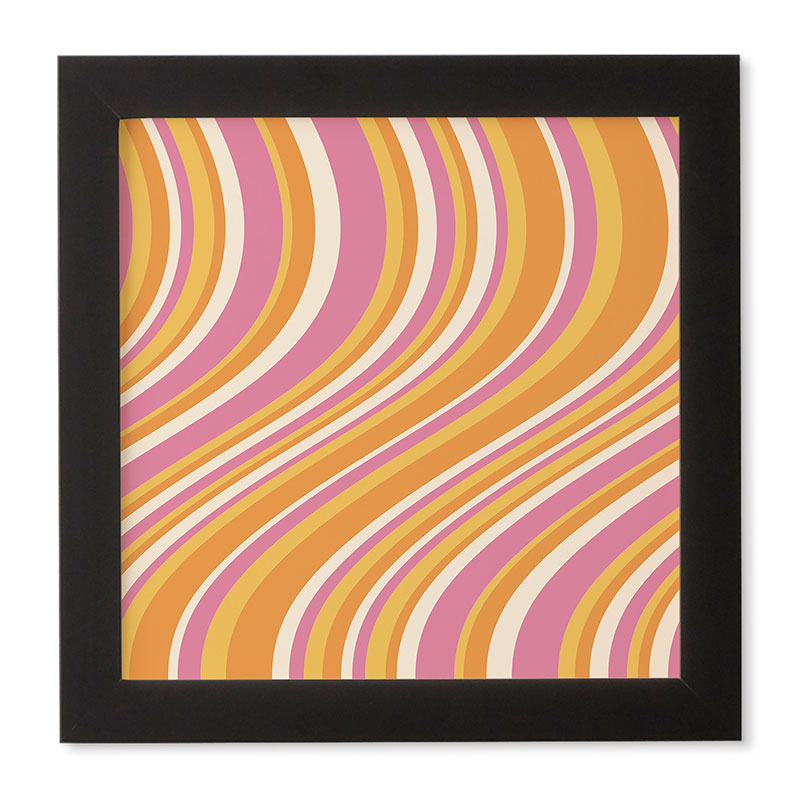 Colour Poems Wavy Retro Stripes III Framed Wall Art
