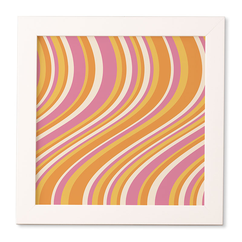 Colour Poems Wavy Retro Stripes III Framed Wall Art