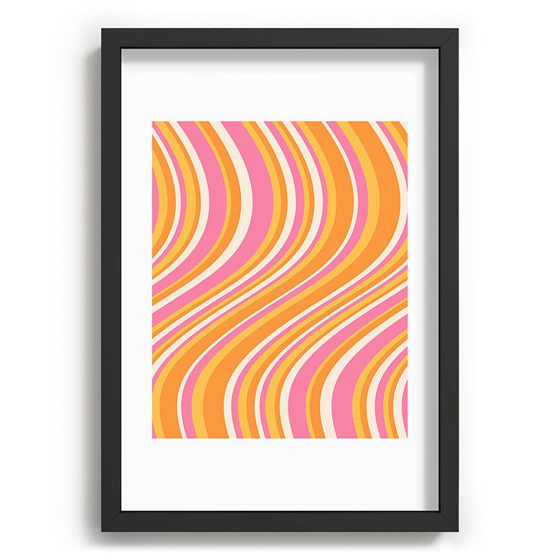 Colour Poems Wavy Retro Stripes III Recessed Framing Rectangle