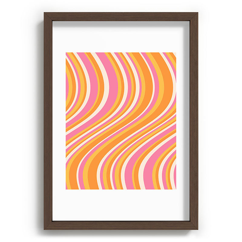 Colour Poems Wavy Retro Stripes III Recessed Framing Rectangle