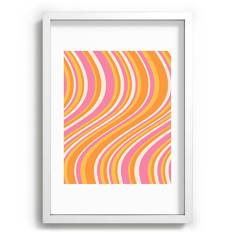 Colour Poems Wavy Retro Stripes III Recessed Framing Rectangle