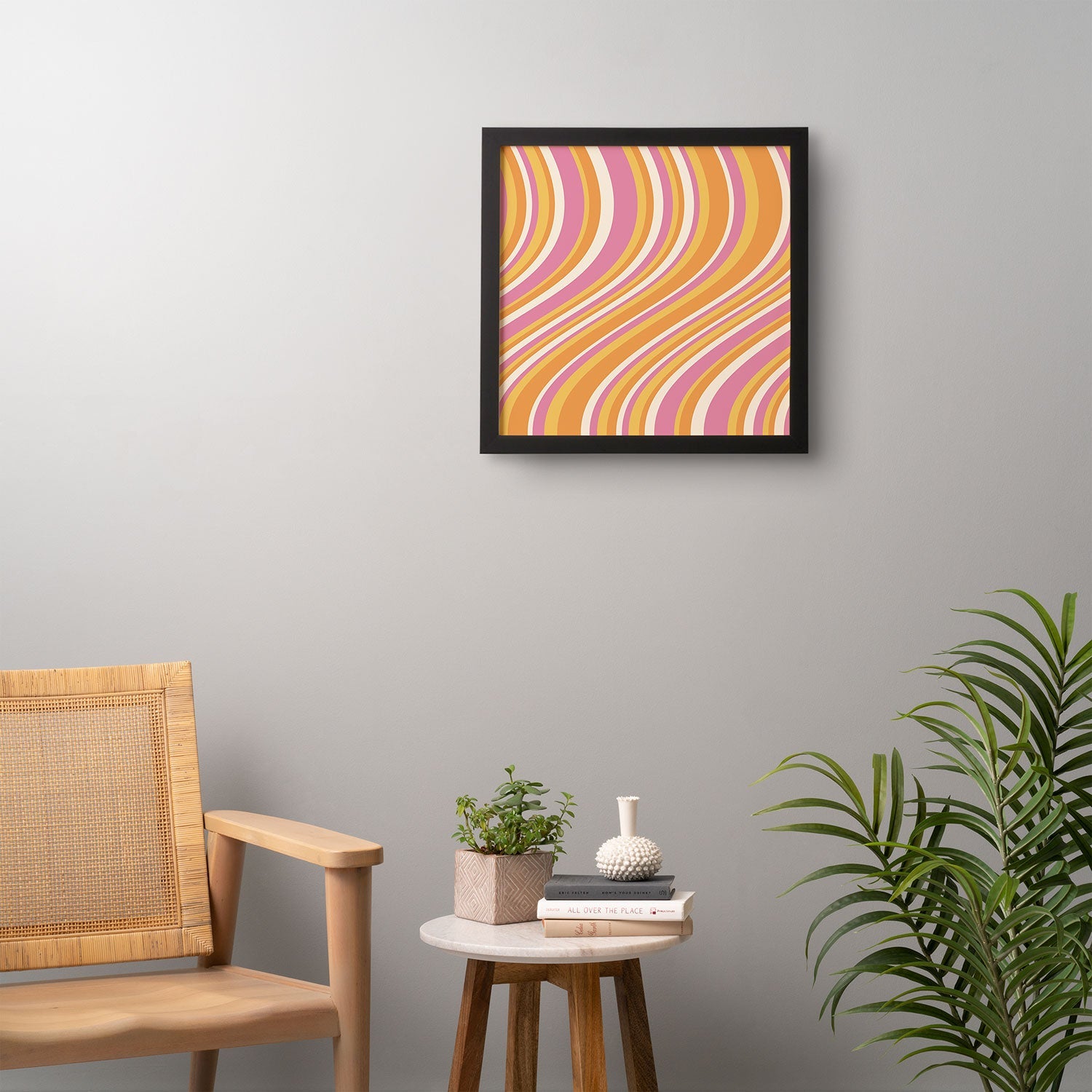 Colour Poems Wavy Retro Stripes III Framed Wall Art