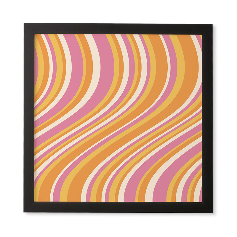 Colour Poems Wavy Retro Stripes III Framed Wall Art