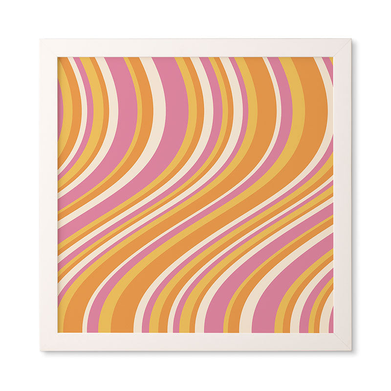 Colour Poems Wavy Retro Stripes III Framed Wall Art