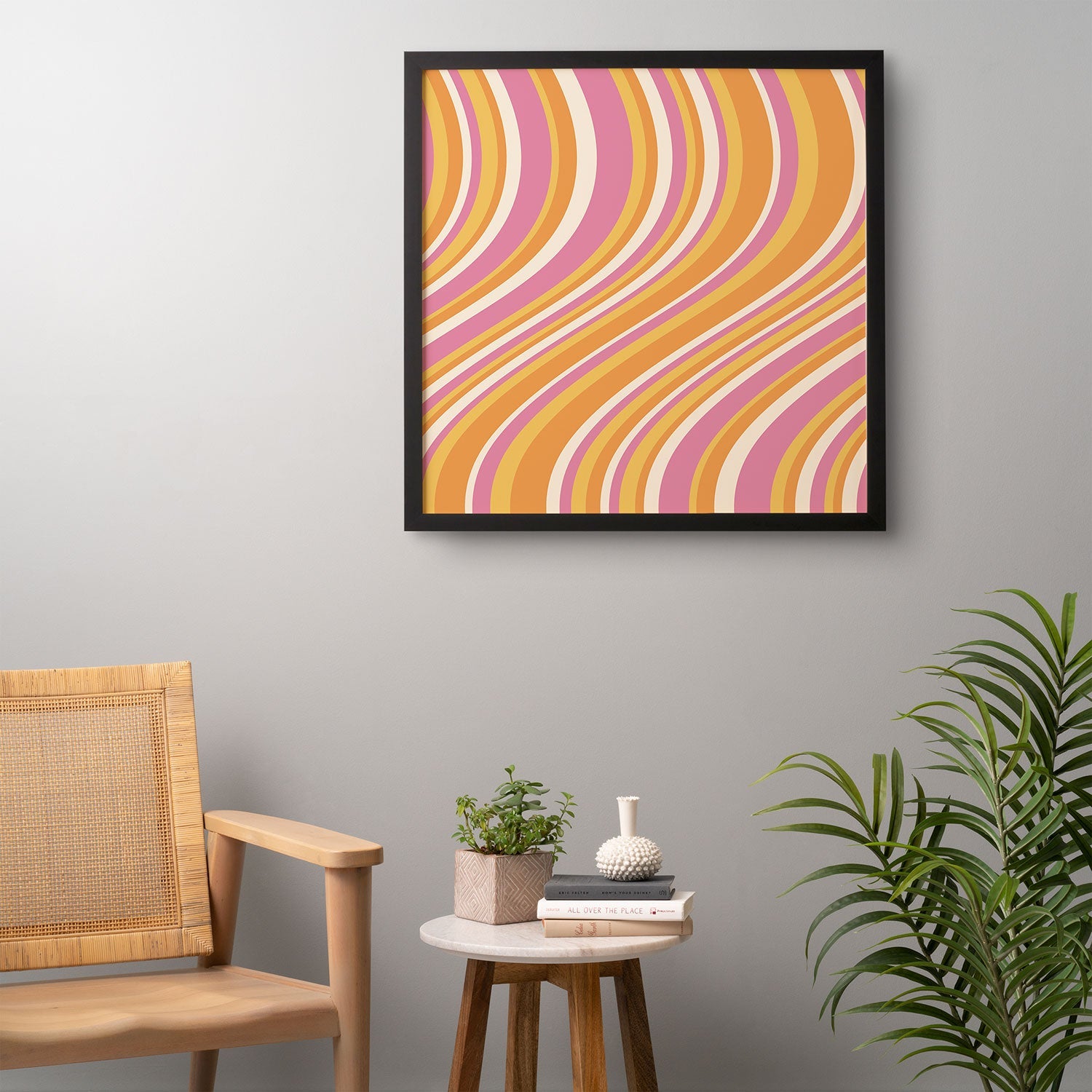 Colour Poems Wavy Retro Stripes III Framed Wall Art