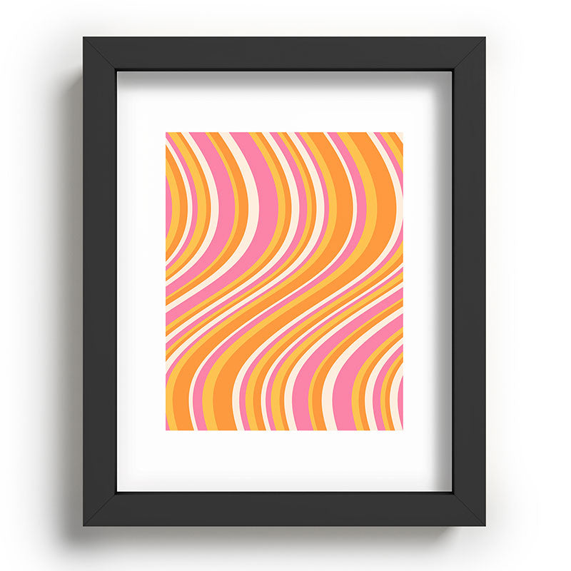 Colour Poems Wavy Retro Stripes III Recessed Framing Rectangle
