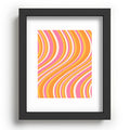 Colour Poems Wavy Retro Stripes III Recessed Framing Rectangle