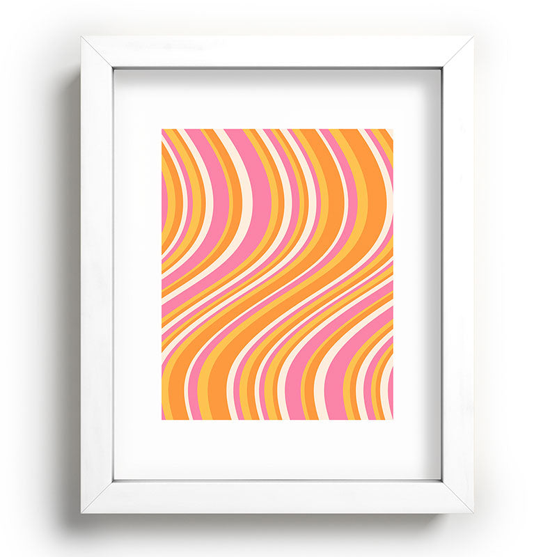 Colour Poems Wavy Retro Stripes III Recessed Framing Rectangle