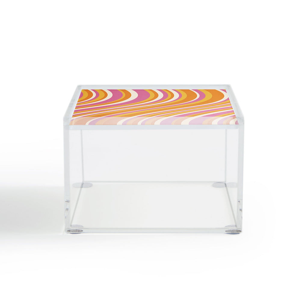 Colour Poems Wavy Retro Stripes III Acrylic Box