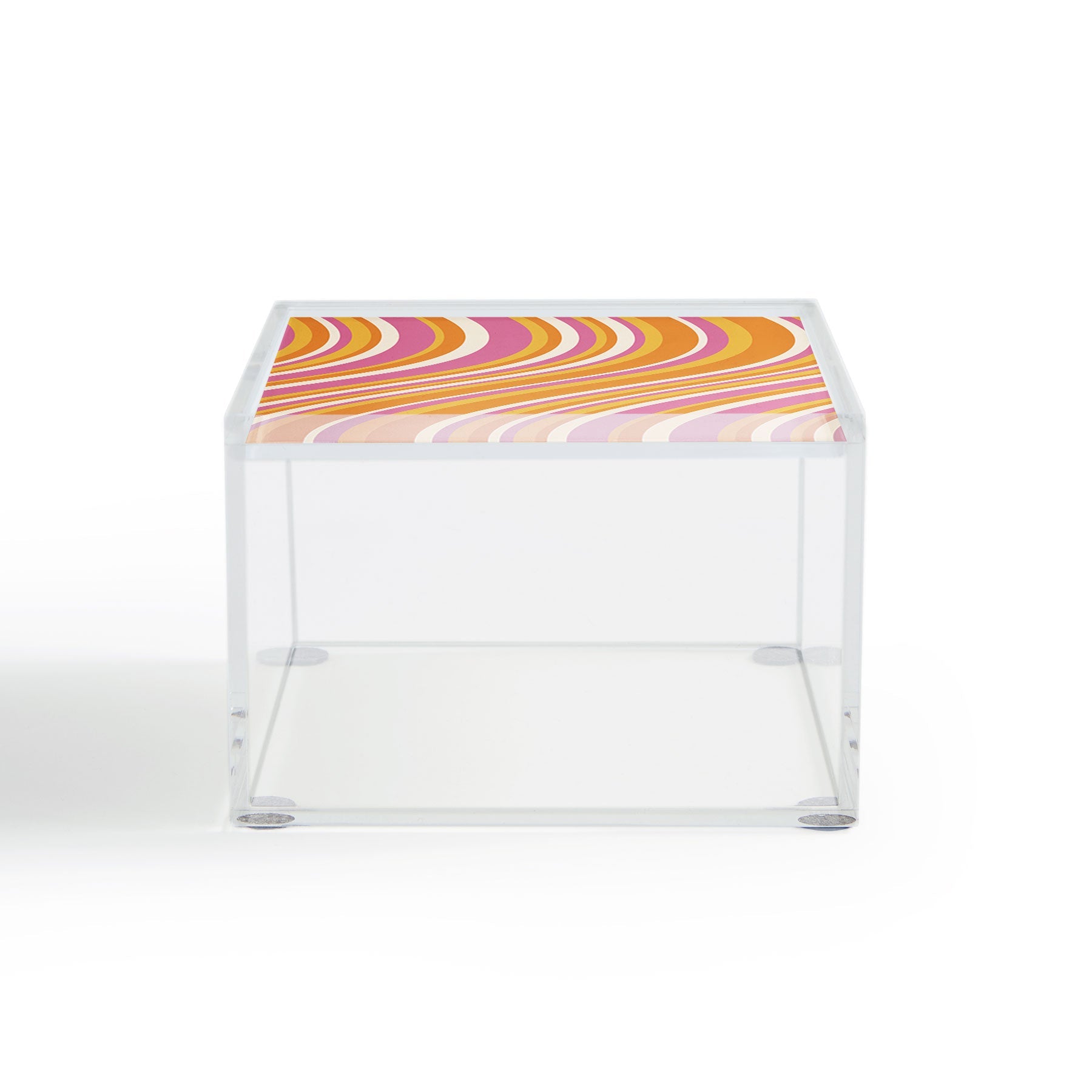 Colour Poems Wavy Retro Stripes III Acrylic Box
