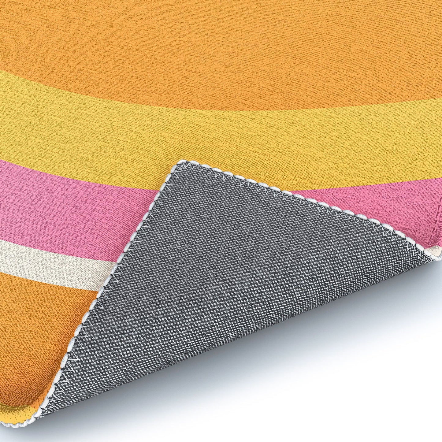 Colour Poems Wavy Retro Stripes III Area Rug