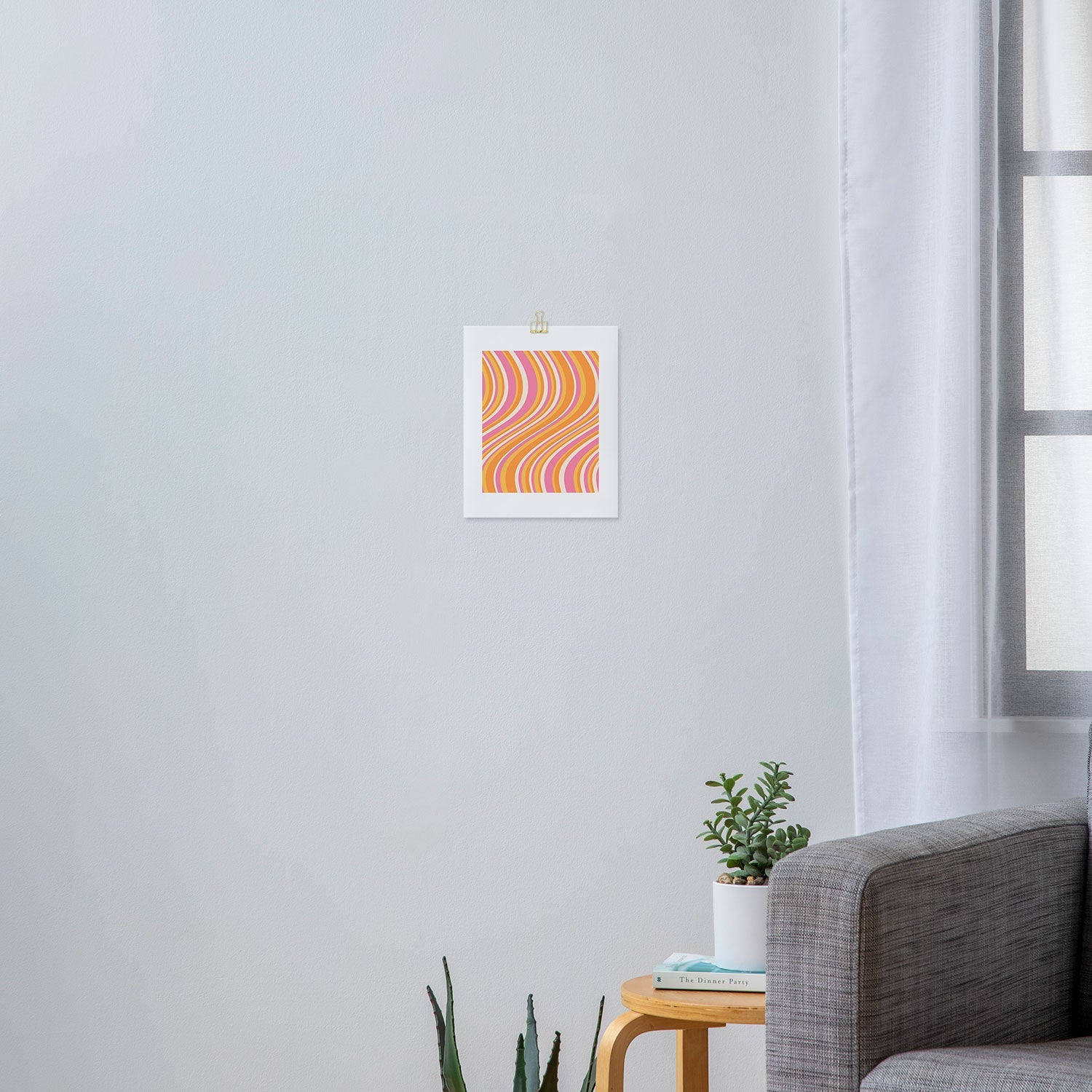 Colour Poems Wavy Retro Stripes III Art Print