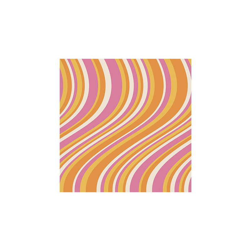 Colour Poems Wavy Retro Stripes III Art Print