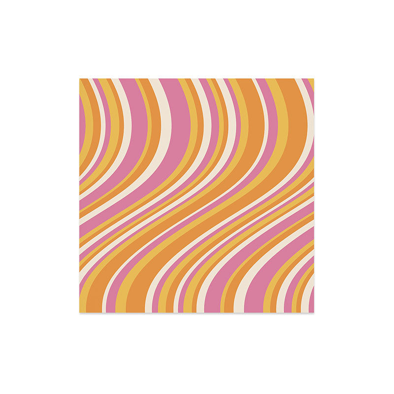 Colour Poems Wavy Retro Stripes III Art Print