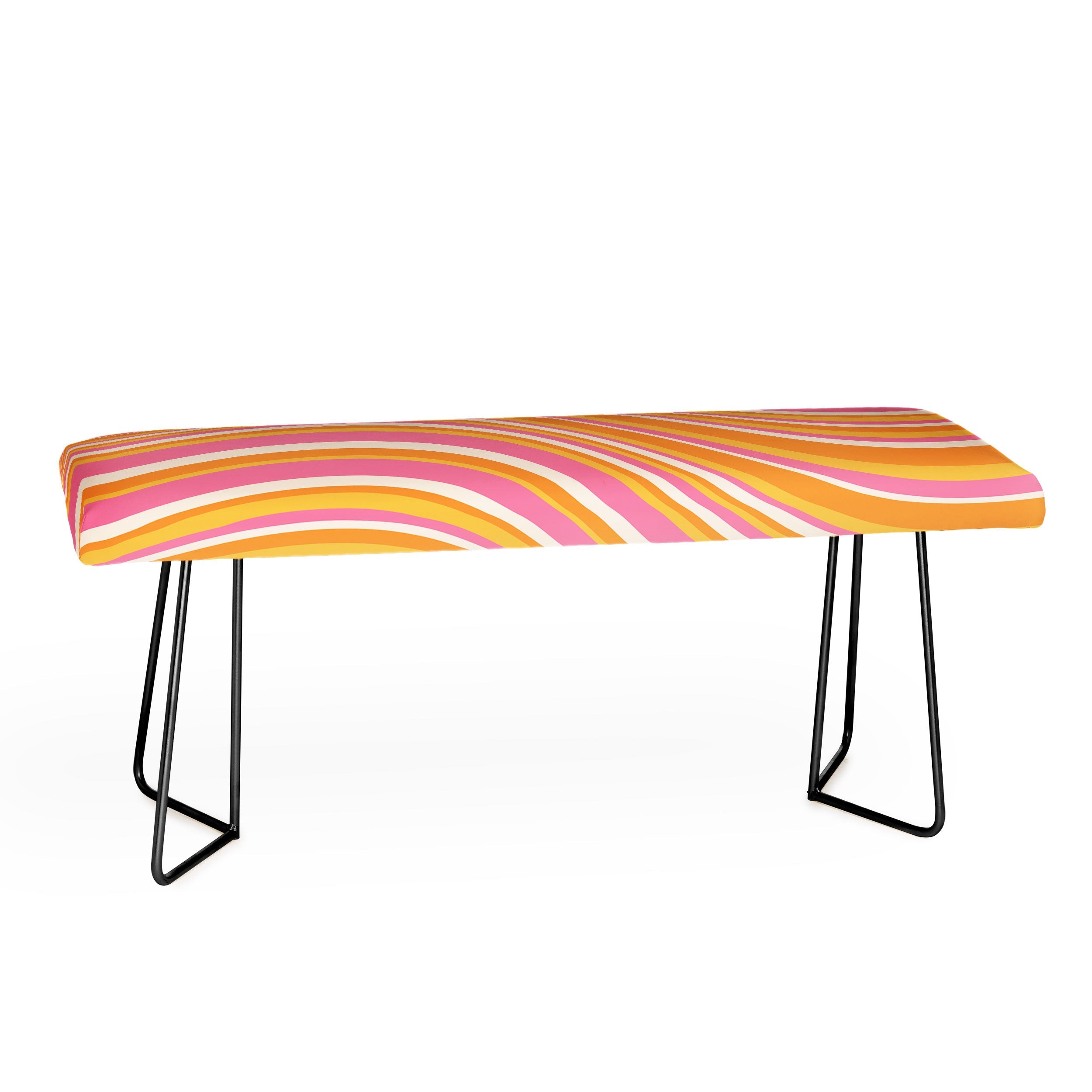 Colour Poems Wavy Retro Stripes III Bench