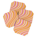 Colour Poems Wavy Retro Stripes III Coaster Set