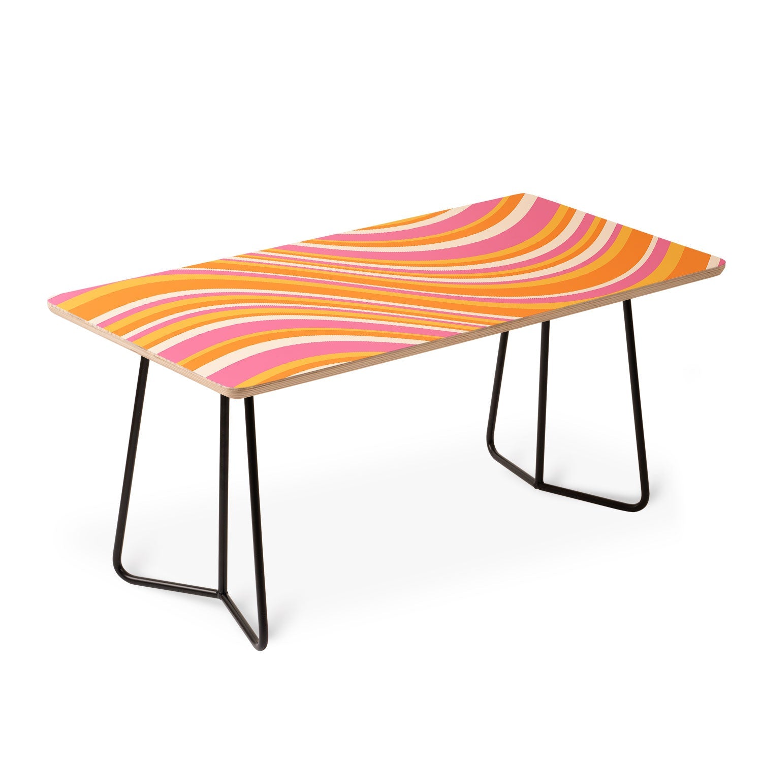 Colour Poems Wavy Retro Stripes III Coffee Table