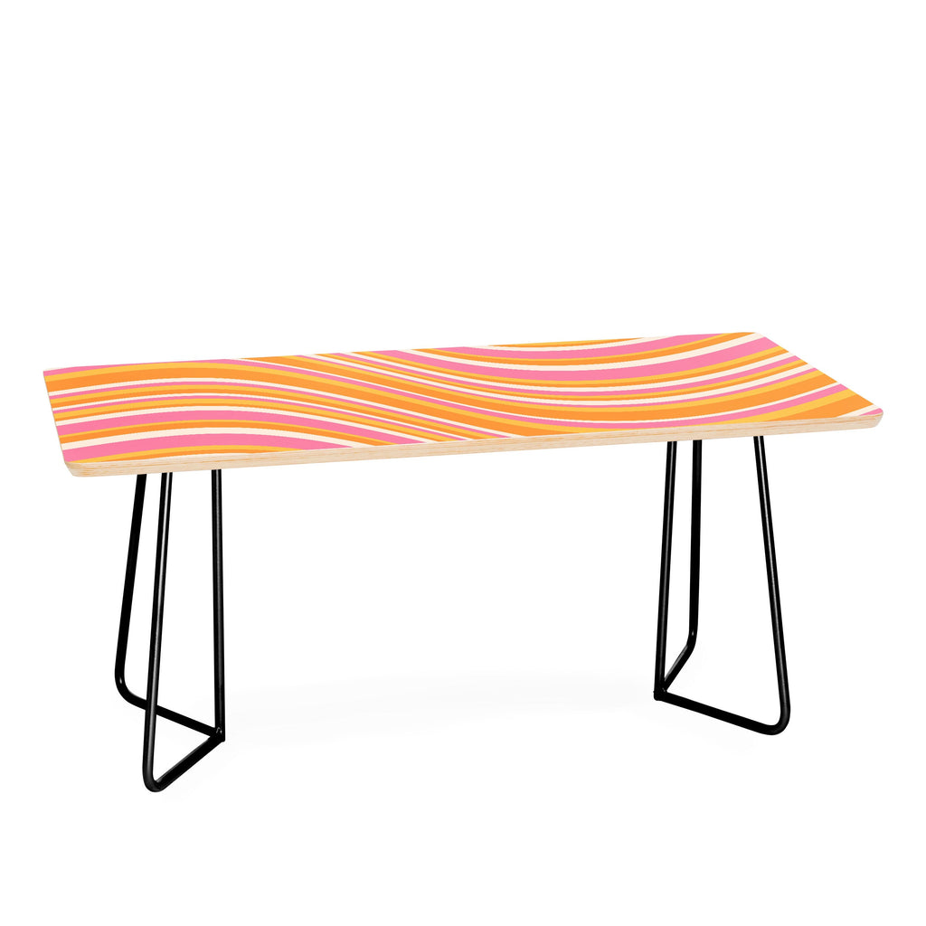Colour Poems Wavy Retro Stripes III Coffee Table