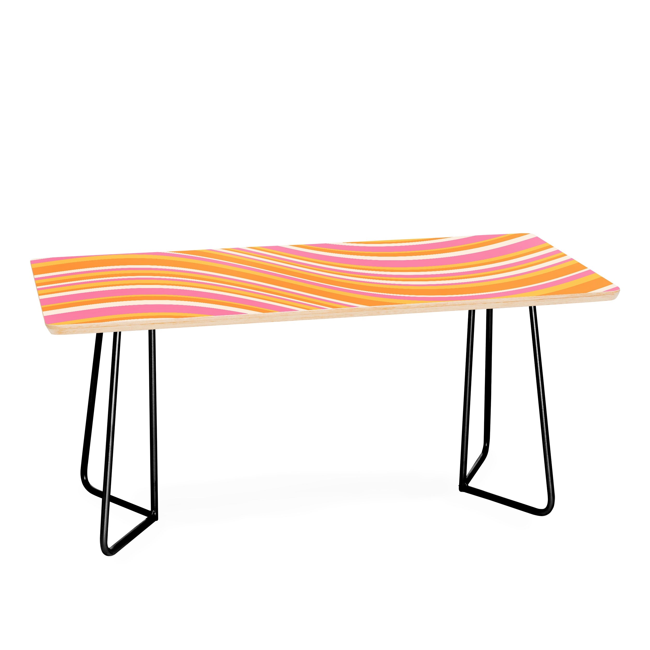 Colour Poems Wavy Retro Stripes III Coffee Table