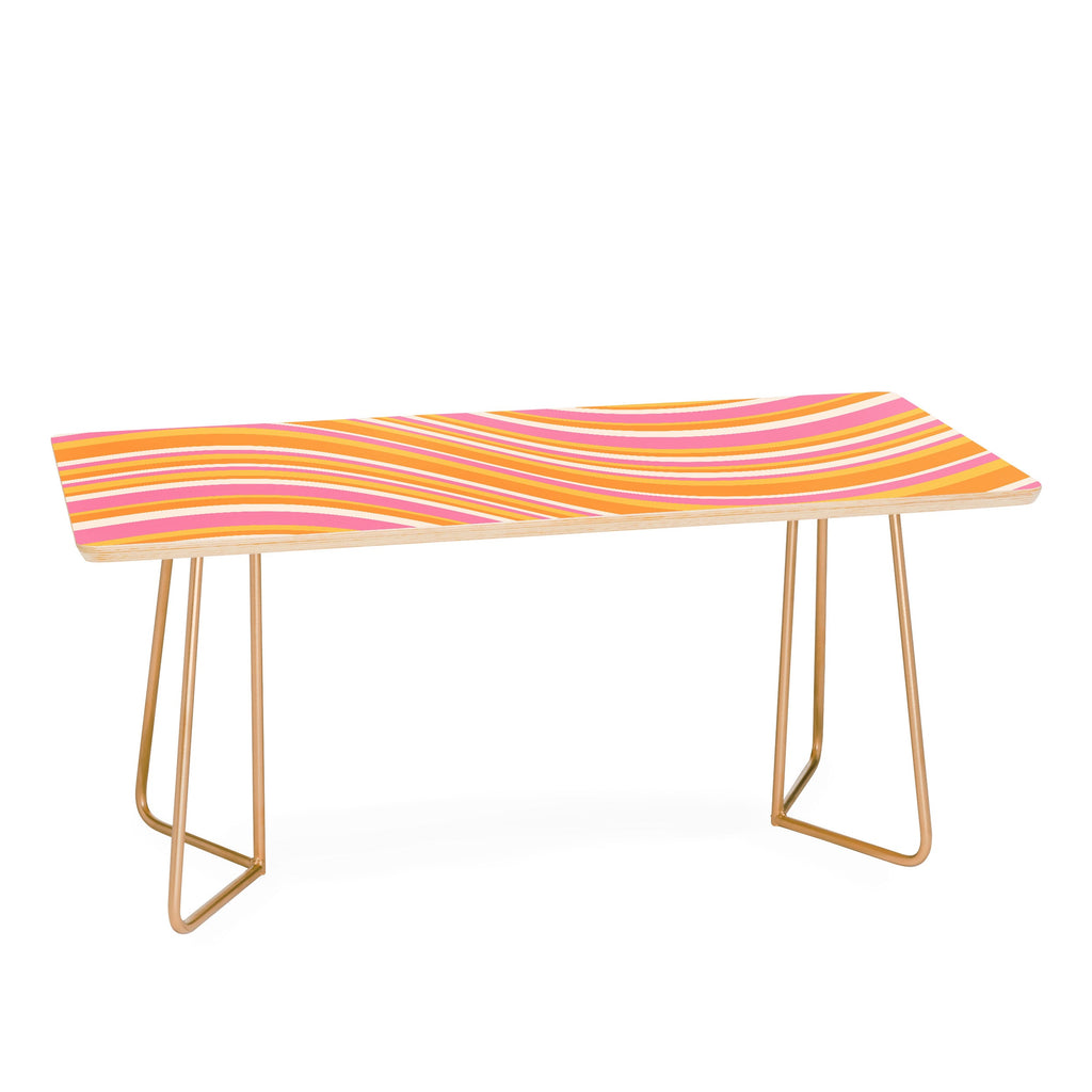 Colour Poems Wavy Retro Stripes III Coffee Table