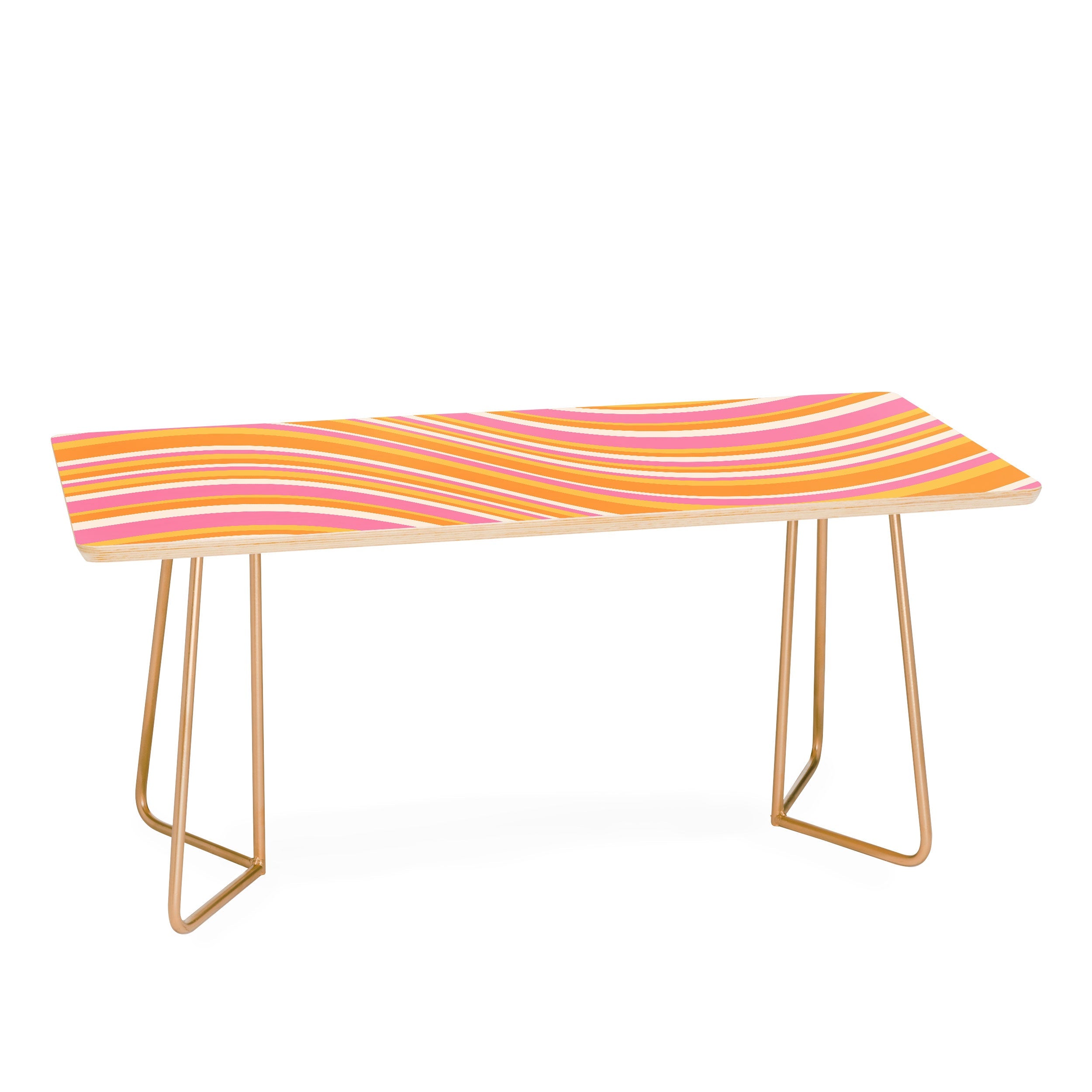 Colour Poems Wavy Retro Stripes III Coffee Table