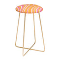 Colour Poems Wavy Retro Stripes III Counter Stool