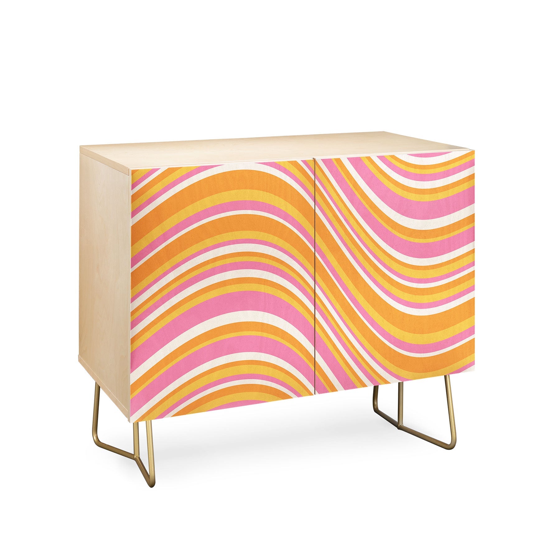 Colour Poems Wavy Retro Stripes III Credenza