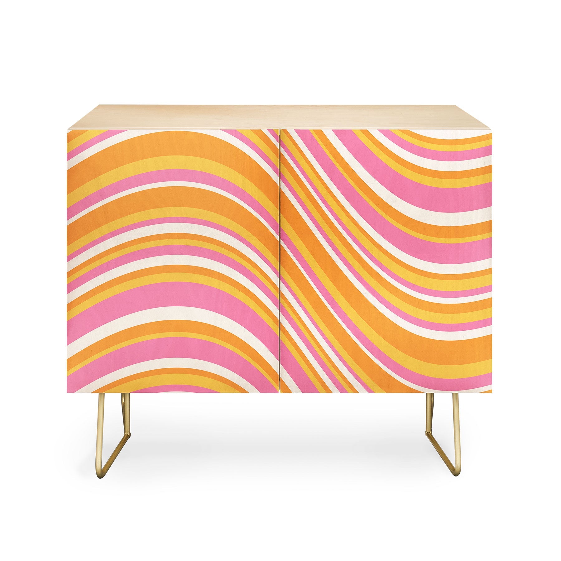 Colour Poems Wavy Retro Stripes III Credenza