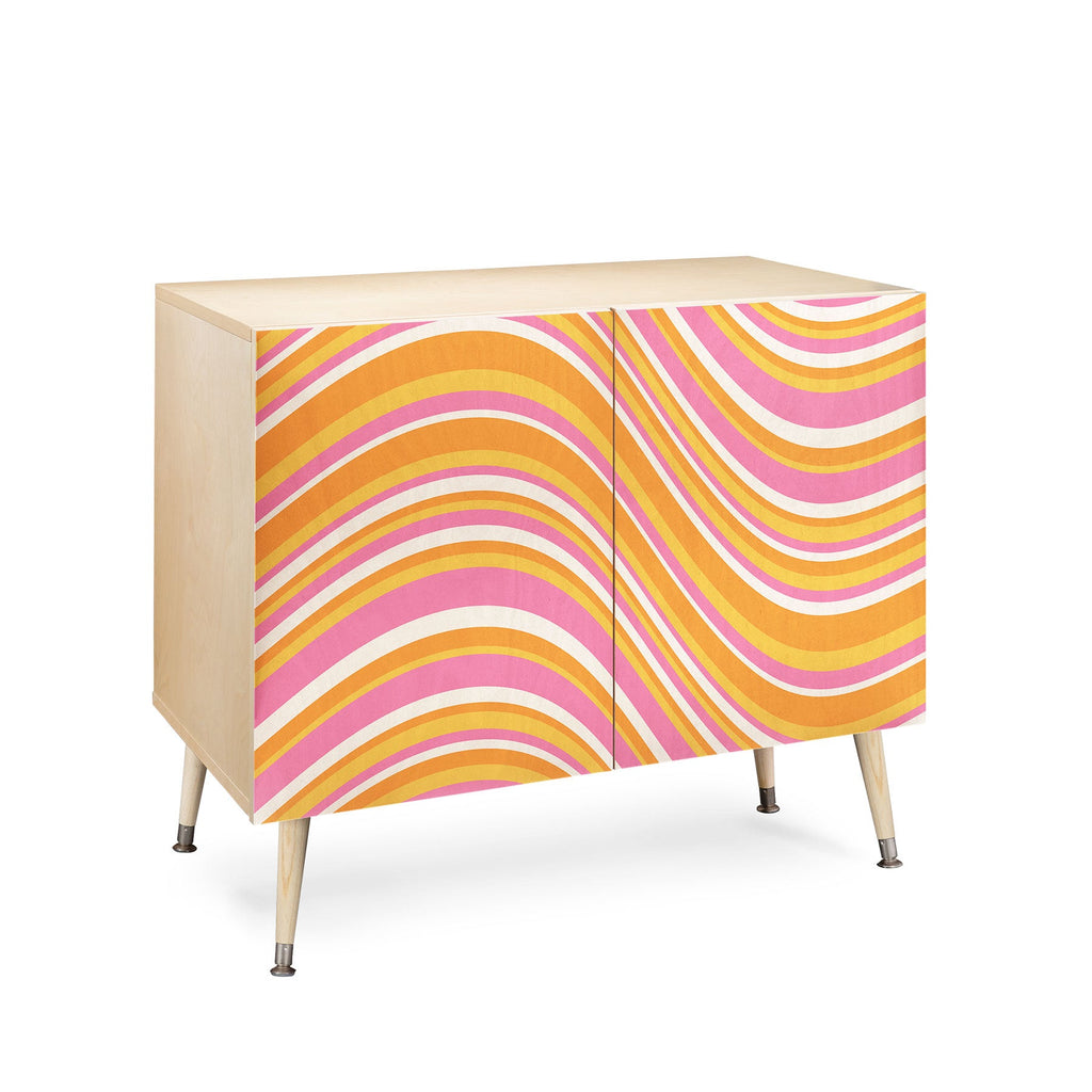 Colour Poems Wavy Retro Stripes III Credenza